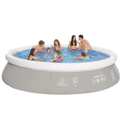 Jilong Piscine ronde gonflable Gris 450 x 122 cm 543293543293