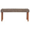 Banc 110 cm Rotin naturel kubu et bois d'acajou massif 543312543312