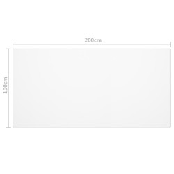 Protecteur de table transparent 200x100 cm 1,6 mm PVC 543324543324