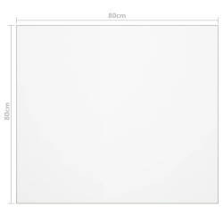 Protecteur de table transparent 80x80 cm 1,6 mm PVC 543334543334