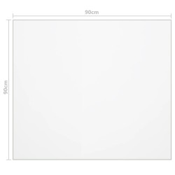 Protecteur de table transparent 90x90 cm 1,6 mm PVC 543337543337