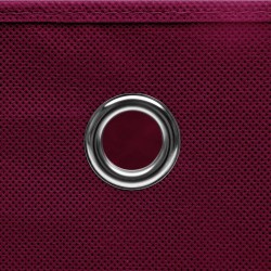 Boîtes de rangement 10 pcs Rouge foncé 32x32x32 cm Tissu 543343543343