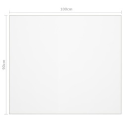 Protecteur de table mat 100x90 cm 1,6 mm PVC 543364543364