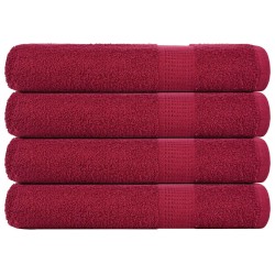 Serviettes FROGN 4 pcs bordeaux 100x200 cm 360 g/m² 543370543370