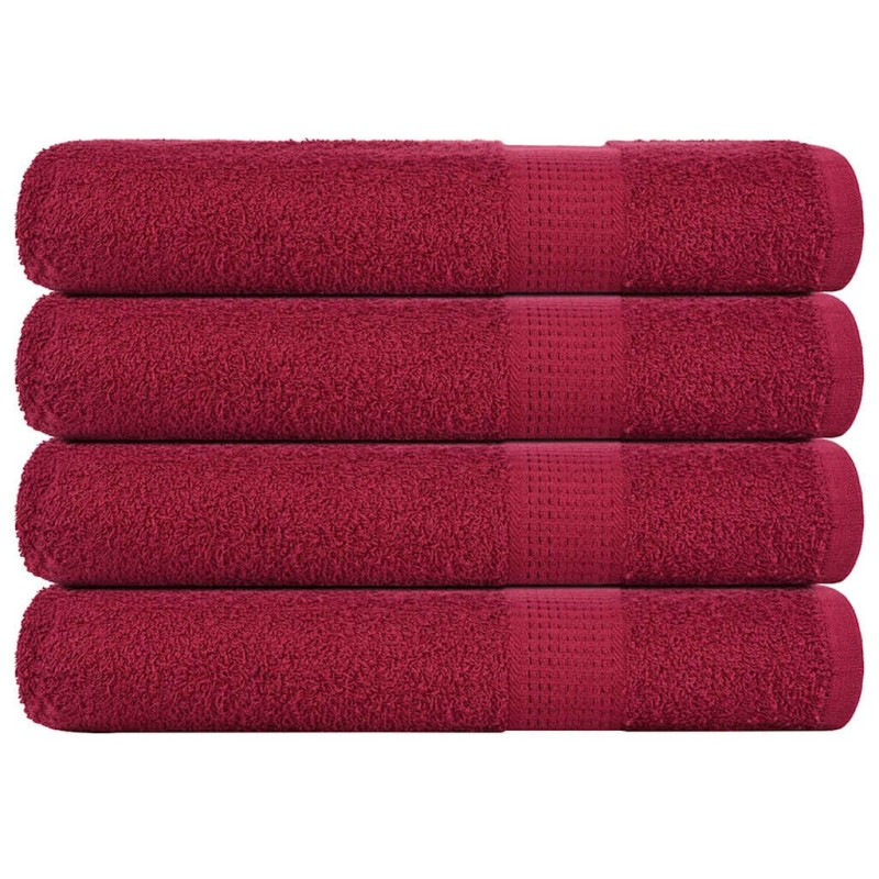 Serviettes FROGN 4 pcs bordeaux 100x200 cm 360 g/m² 543370543370
