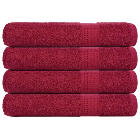 Serviettes FROGN 4 pcs bordeaux 100x200 cm 360 g/m² 543370543370