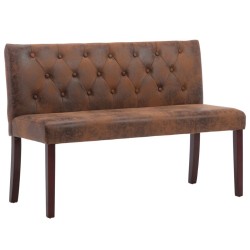 Banc 120 cm Marron Similicuir daim 543379543379