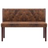 Banc 120 cm Marron Similicuir daim 543379543379