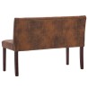 Banc 120 cm Marron Similicuir daim 543379543379