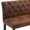 Banc 120 cm Marron Similicuir daim 543379543379