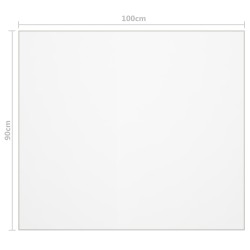 Protecteur de table transparent 100x90 cm 1,6 mm PVC 543381543381
