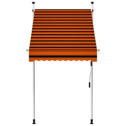 Auvent manuel rétractable 100 cm Orange et marron 543396543396
