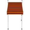 Auvent manuel rétractable 100 cm Orange et marron 543396543396