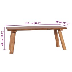 Banc de jardin 120 cm Bois de teck solide 543401543401