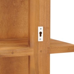 Miroir mural avec étagères 30x30x120 cm Bois de teck massif 543402543402