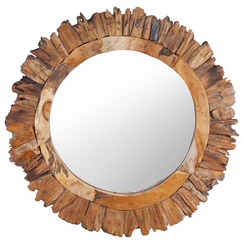 Miroir mural 60 cm Teck Rond 543412543412