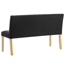 Banc 140 cm Noir Velours 543421543421