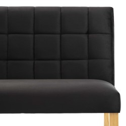 Banc 140 cm Noir Velours 543421543421