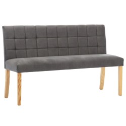 Banc 140 cm Gris Velours 543423543423