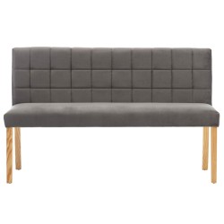 Banc 140 cm Gris Velours 543423543423