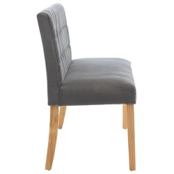 Banc 140 cm Gris Velours 543423543423