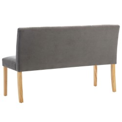 Banc 140 cm Gris Velours 543423543423