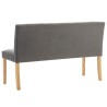 Banc 140 cm Gris Velours 543423543423