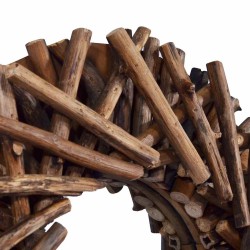 Miroir mural 60 cm Teck Rond 543425543425