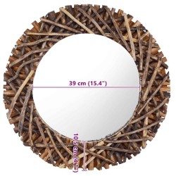 Miroir mural 60 cm Teck Rond 543425543425