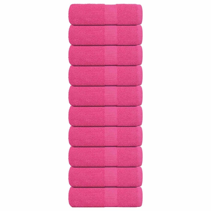 Serviettes de toilette FROGN 10 pièces Rose 30x30 cm 360 g/m² 543454543454
