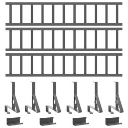 Protection de neige pour toit Anthracite 300 x 29,5 x 34,5 cm 543456543456