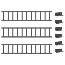 Protection de neige pour toit Anthracite 300 x 2,5 x 20 cm 543457543457