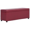 Banc avec compartiment de rangement 116 cm Bordeaux Similicuir 543458543458