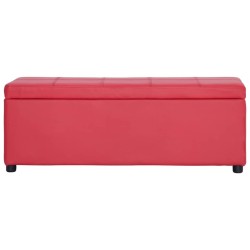 Banc avec compartiment de rangement 116 cm Rouge Similicuir 543459543459