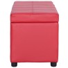 Banc avec compartiment de rangement 116 cm Rouge Similicuir 543459543459