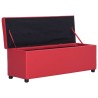 Banc avec compartiment de rangement 116 cm Rouge Similicuir 543459543459