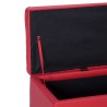 Banc avec compartiment de rangement 116 cm Rouge Similicuir 543459543459