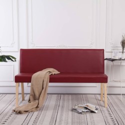 Banc 139,5 cm Rouge bordeaux Similicuir 543460543460