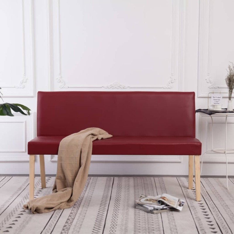 Banc 139,5 cm Rouge bordeaux Similicuir 543460543460
