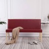 Banc 139,5 cm Rouge bordeaux Similicuir 543460543460