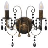 Applique murale à perles Noir antique 2 ampoules E14 543466543466