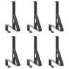 Support de Garde Neige 6 pcs Noir 29,5 x 3 x 34,5 cm Acier 543467543467