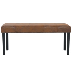 Banc 106 cm Marron Similicuir daim 543468543468