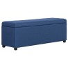 Banc avec compartiment de rangement 116 cm Bleu Polyester 543472543472