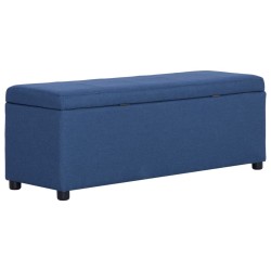 Banc avec compartiment de rangement 116 cm Bleu Polyester 543472543472