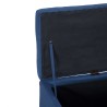 Banc avec compartiment de rangement 116 cm Bleu Polyester 543472543472