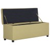 Banc avec compartiment de rangement 116 cm Vert Polyester 543474543474