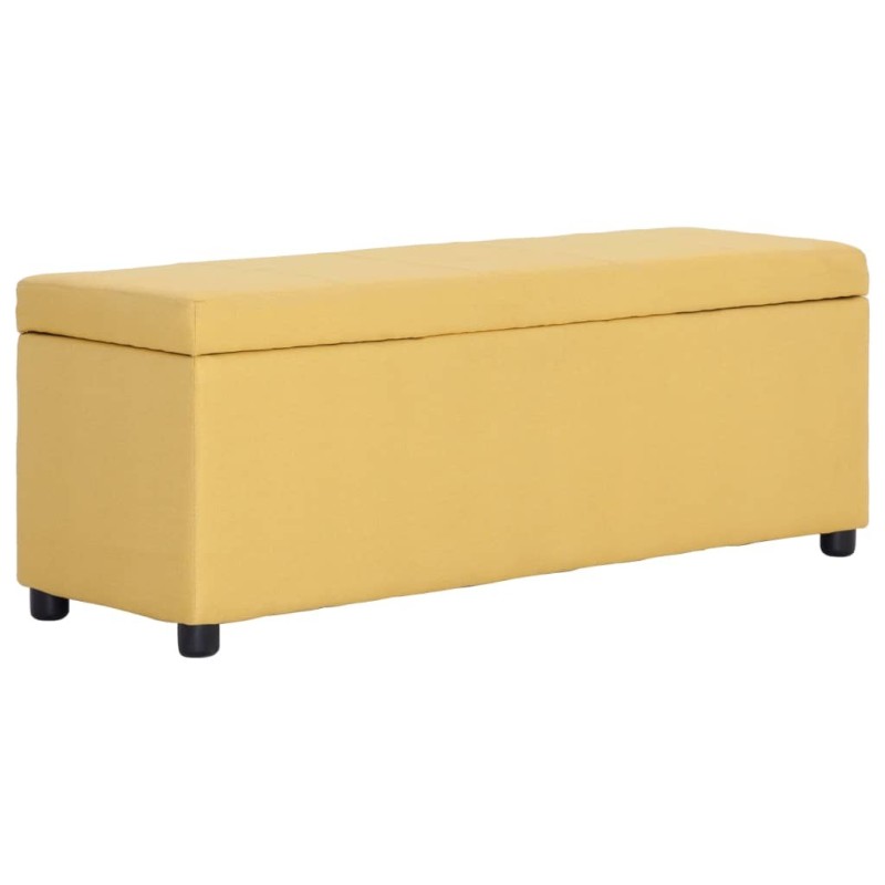 Banc avec compartiment de rangement 116 cm Jaune Polyester 543475543475