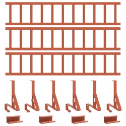 Protection de neige pour toit Rouge 300 x 29,5 x 34,5 cm Acier 543477543477