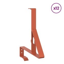 Support de Garde Neige 12 pcs Rouge 29,5 x 3 x 34,5 cm Acier 543478543478